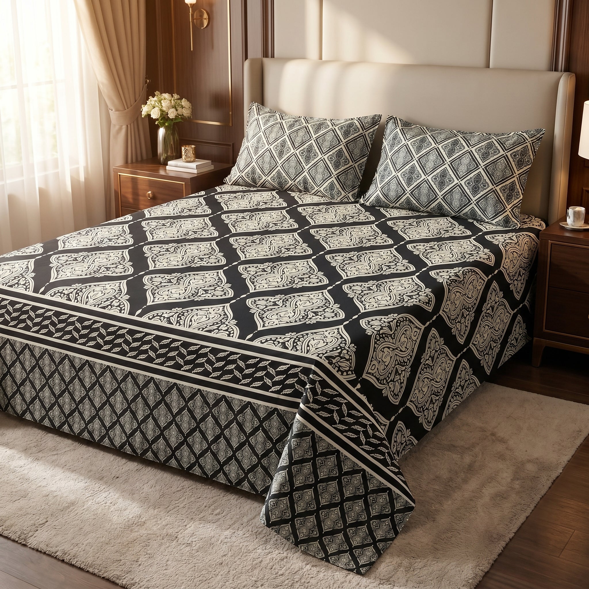 ORNATE BEDSHEET SET 3 PCS
