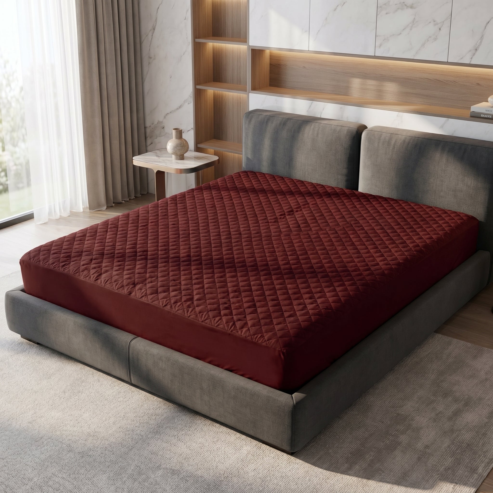 D.BROWN WATERPROOF MATTRESS PROTECTOR FITTED COVER